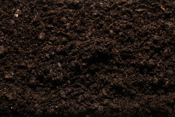 Black land for plant background.