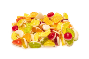 Assorted tasty gummy candies.