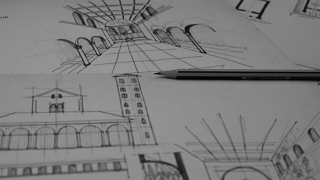 Disegni di elementi architettonici