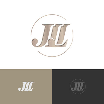 Letter JLJ logo initial nature color design, letter JJL, letter JL, letter LJ, elegant, luxury, earth tone color