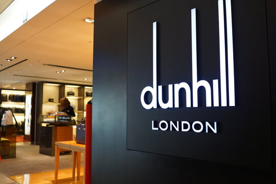 Dunhill men's fashion store at Taoyuan International Airport, Taiwan. TAIPEI, TAIWAN - JUNE 27, 2018.
