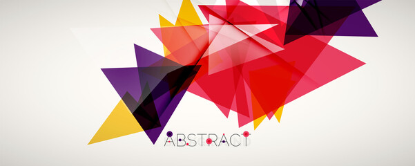 Geometric abstract background. Color triangle shapes. Vector illustration for covers, banners, flyers and posters and other designs