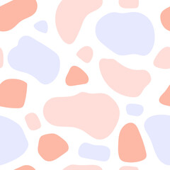 Terrazzo seamless pattern. Marble texture with stone fragments. Chaotic abstract shapes. Modern texture for textile, print, packaging.