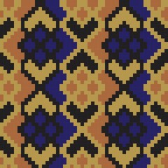 Brown Argyle Seamless Pattern Background
