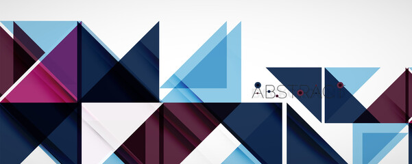 Geometric abstract background. Techno color triangle shapes. Vector illustration for covers, banners, flyers and posters and other designs