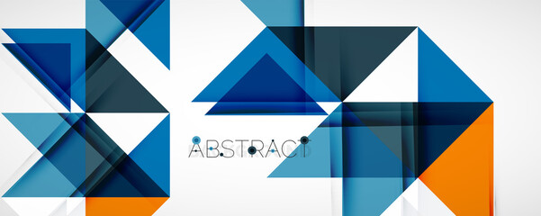 Geometric abstract background. Techno color triangle shapes. Vector illustration for covers, banners, flyers and posters and other designs