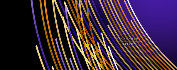 Abstract colorful lines vector background. Internet, big data and technology connections concept, abstract template