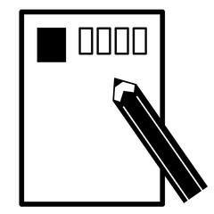 官製はがきと鉛筆のアイコン