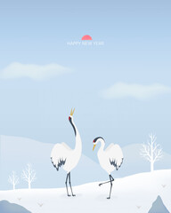 Collection of New Year's Scenery Illustrations