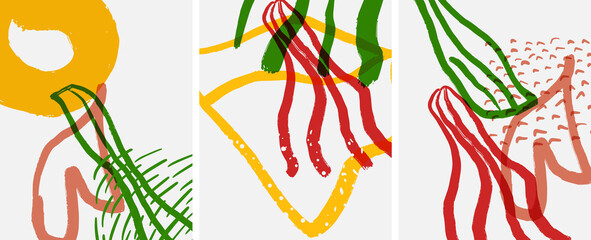 Social media abstract backgrounds. Abstract hand drawn doodles. Vector illustration for covers, banners, flyers