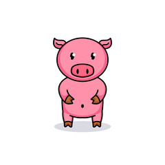 Plakat Cut pig in love valentine's Day