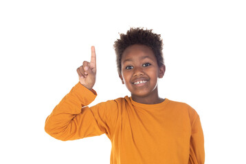 Funny kid with afro hair