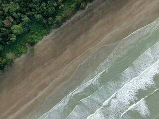 The Sematan Beach and Coastline of the most southern part of Sarawak and Borneo Island