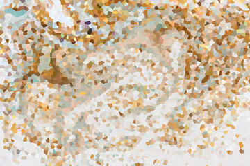 Crystal beautiful background. Gold and white beautiful crystal. Abstract background.