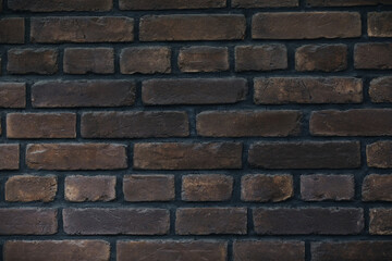 old dark brown brickwork wall background