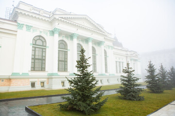 A beautiful foggy winter morning in Chisinau Moldova.