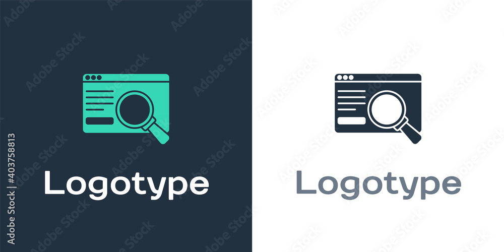 Poster logotype ui or ux design icon isolated on white background. logo design template element. vector.