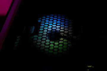 Computer case. System unit with backlight.