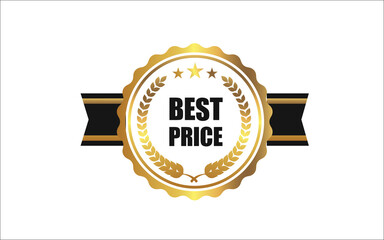 Illustration vector graphic of best price label sticker design template