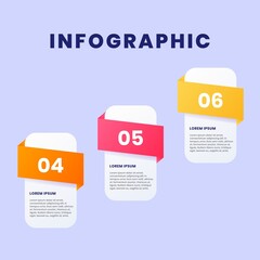 Infographic color gradient with concept business graphic template