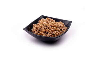buckwheat porridge isolated on white background