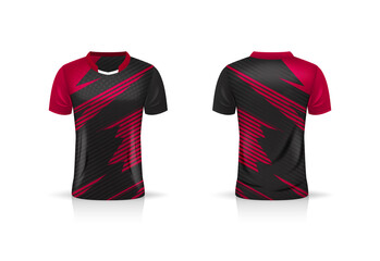 Specification Soccer Sport , Esport Gaming T Shirt Jersey template. mock up uniform . Vector Illustration design