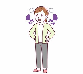 Young woman in a cardigan_smell