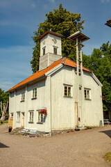 old wooden church in well environment