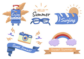 Summer label Vector Logo for banner