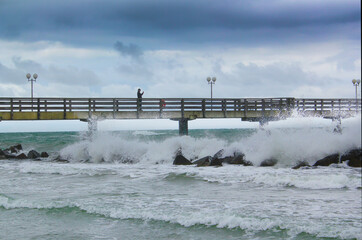 Stormy Weather Over The Bridge Of Wustrow, Germany