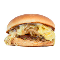 Cheese hamburger sadwich isolated on white background