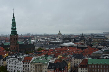 Fototapeta na wymiar Rainy day in Copenhagenen Denmark