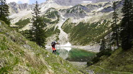 Einrad Downhill im Karwendelgebirge © SchwarzfischerMiriam