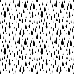 pattern of black drops on a white background.