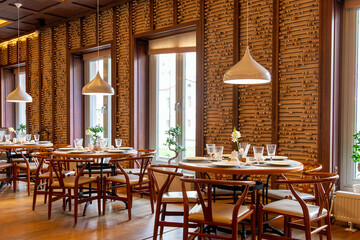 Interior of cozy the Chinese restaurant