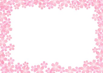 画面が桜の花で囲まれたフレーム素材 no.02
