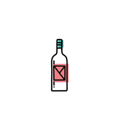 wine bottle and icon