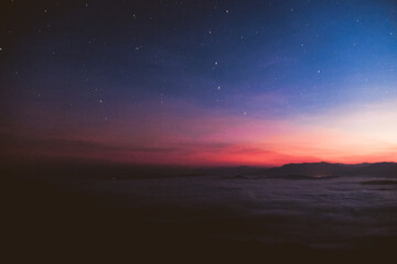 sunset over the sea