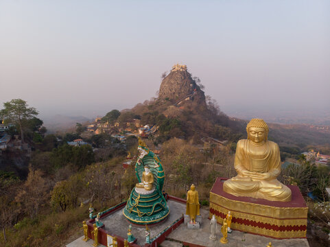 popa monastery in Myanmar, near to Bagan