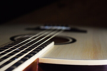 acoustic guitar close up