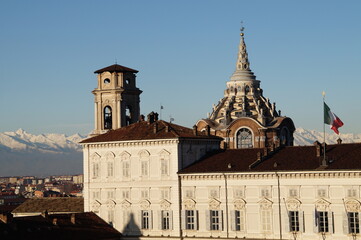 Fototapeta na wymiar Italy, Turin: panoramic view of the Royal Palace