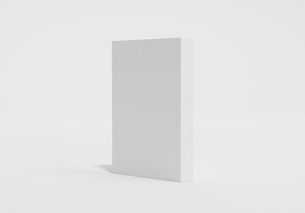 softcover book with blank cover isolated. 3d Render