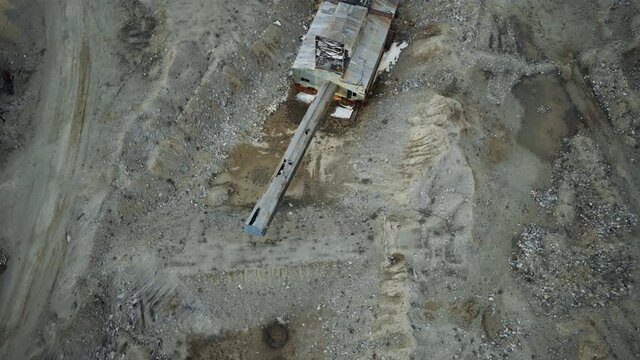 old Historical Gold Dredge on gold mining