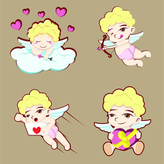 valentine day with cute character