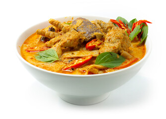 Bamboo Shoot with Chicken Red Curry Main course Thaifood
