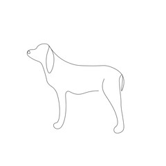 Dog on white background silhouette vector illustration