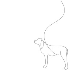 Dog on white background silhouette vector illustration