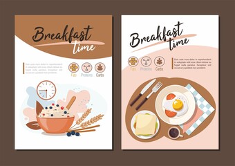 Breakfast Poster. Menu restaurant, food template - 403781092