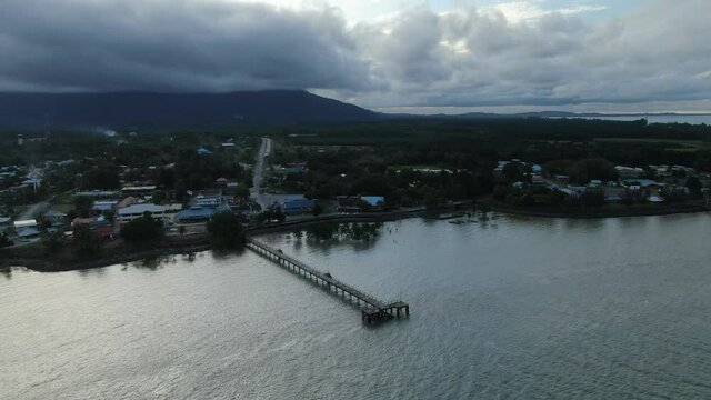 The Sematan Beach and Coastline of the most southern part of Sarawak and Borneo Island