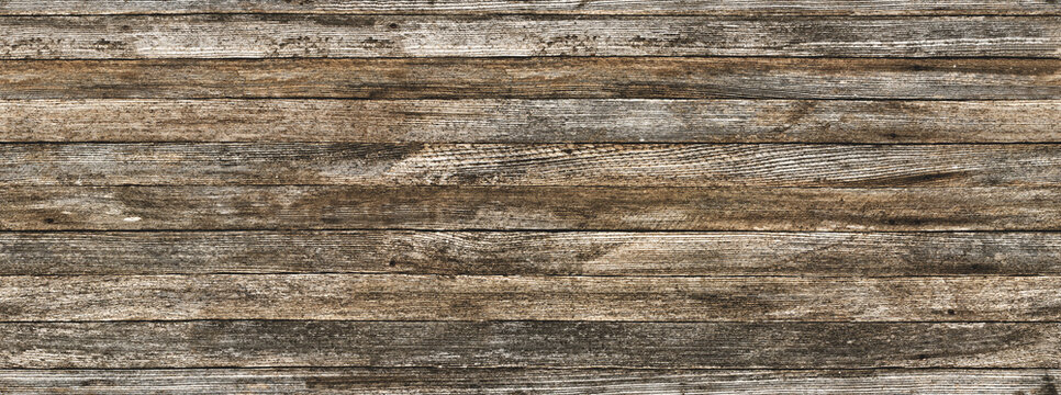 seamless texture of panoramic grunge gray brown wooden background